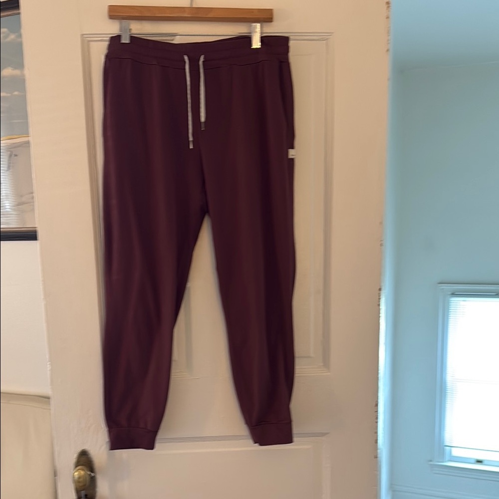 Vuori Burgundy Drawstring Track Joggers